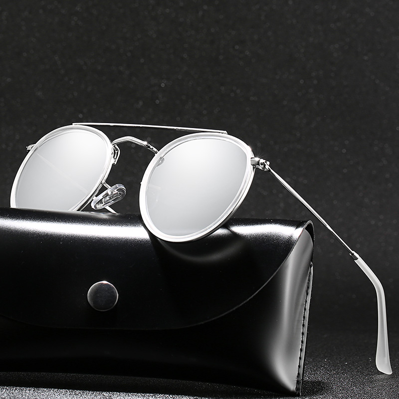 

Classic Vintage Round Polarized Sunglasses Men Brand Designer Polaroid Sun Glasses Women Metal Frame Black Lens Eyewear Driving