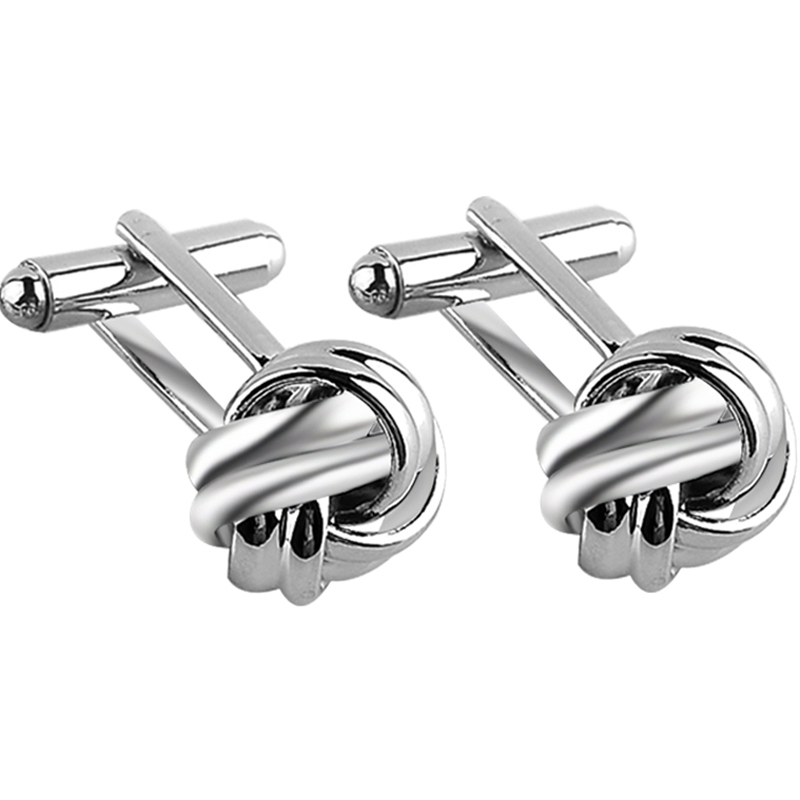 1 Par Hombres de plata de la novedad de gama alta elegantes gemelos