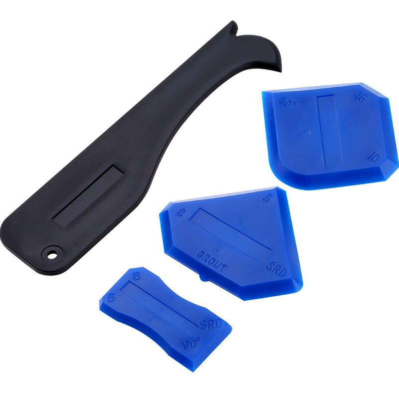 

4pcs Glass Cement Scraper Caulking Tool Glass Glue Shovel Tool Silicone Scraper Home Cleaning Spatula Hand Set