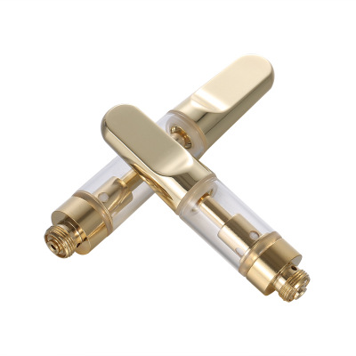

Gold Ceramic Vape Cartridges 0.5ml 0.8ml 1.0ml Atomizers Golden Drip Tip M6T Glass Carts 510 Thread 2.0mm Oil Intake Hole Glasses Tank TH205