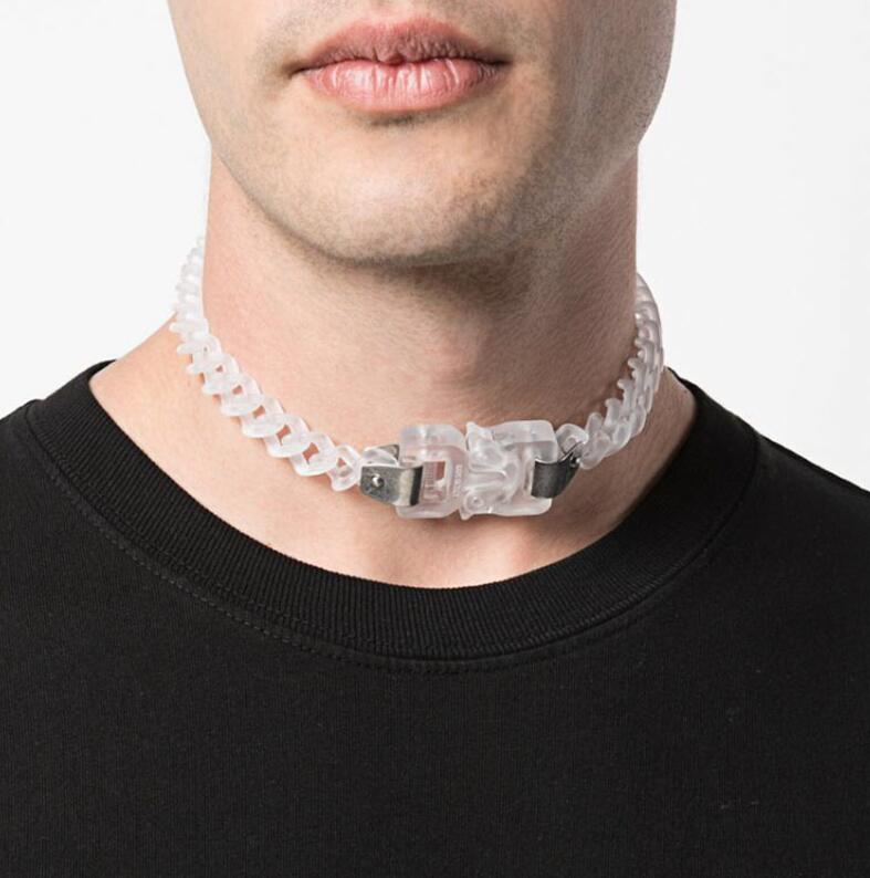 

2020 1017 ALYX STUDIO LOGO PVC transparen Chain necklace Bracelet belts Men Women Hip Hop Outdoor Street Accessories Festival Gift free ship
