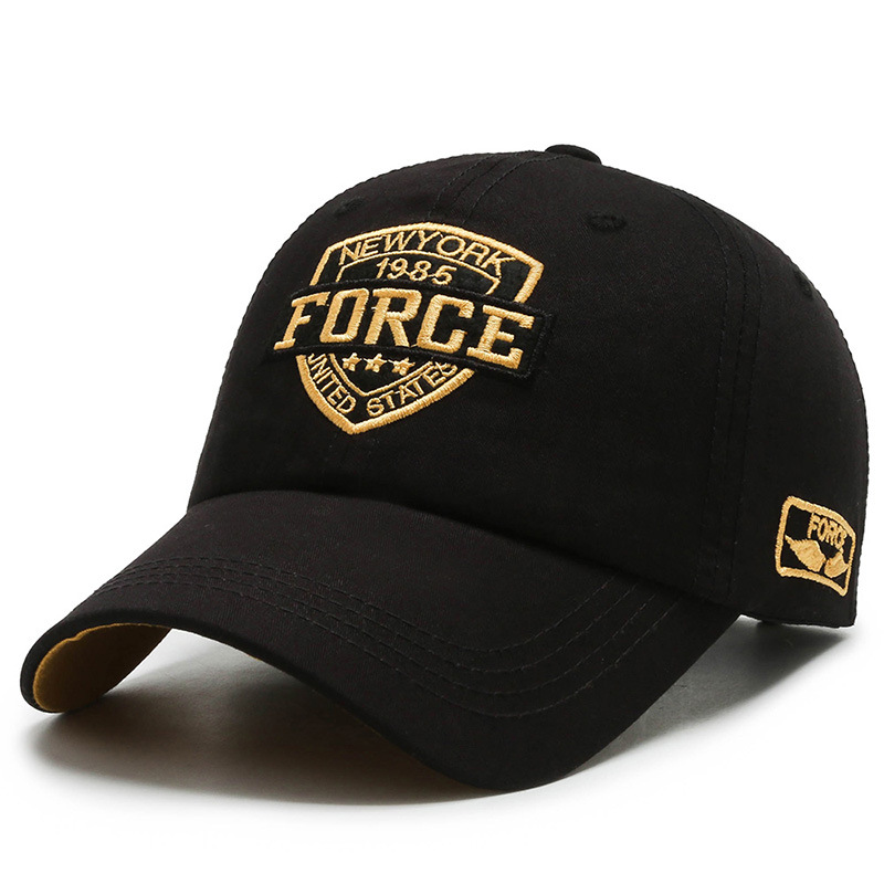 

Hat men and women baseball caps spring and summer outdoor sun hat sun hat sunscreen breathable Japan and South Korea tide brand cap men, Black