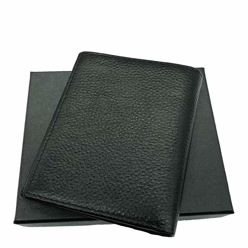 

Mens leather Wallets Men Wallet Small Clutches Men's Purse Coin Pouch Short Man Wallets with box dust bag, Black