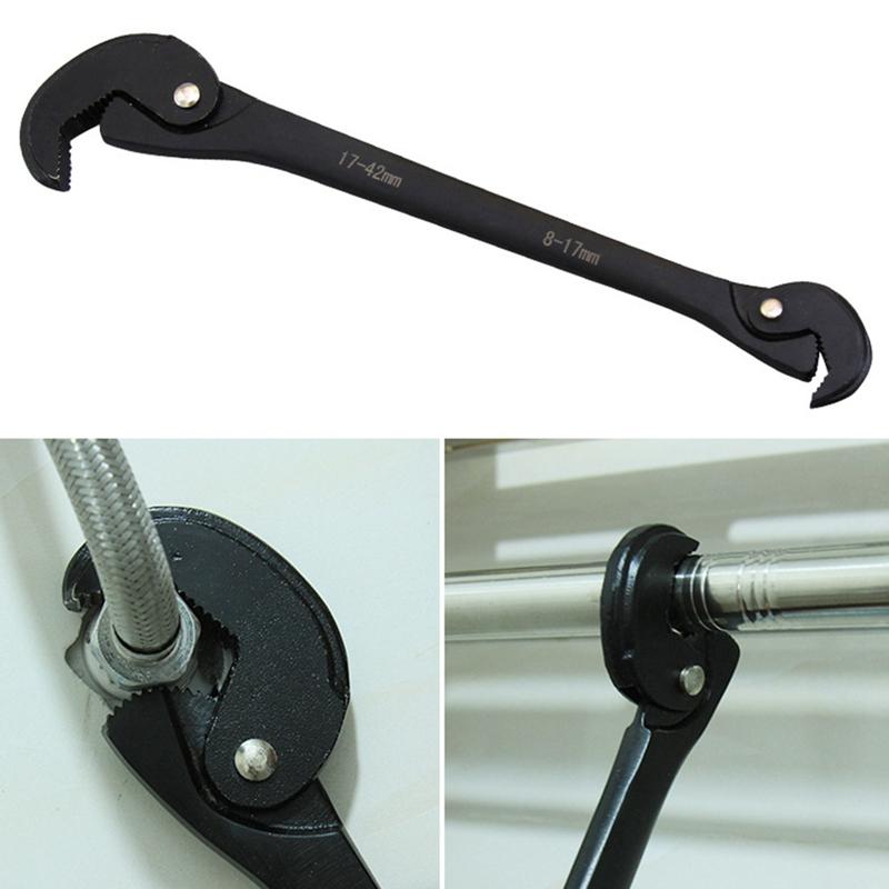 8-42mm Universal Wrench Adjustable Spanner Double-head Quick Snap Grip Wrench Steel For Vehicles Repair Water Pipe Repair Sale-image-529629272
