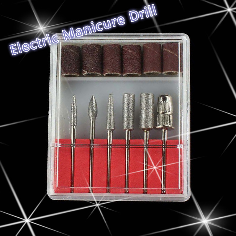 

6pcs/Set Electric Manicure Dril Accessories Rotary Polishing Tool Grinding Abrasive Stone Sand Head Electric Drills Cuticle Kit