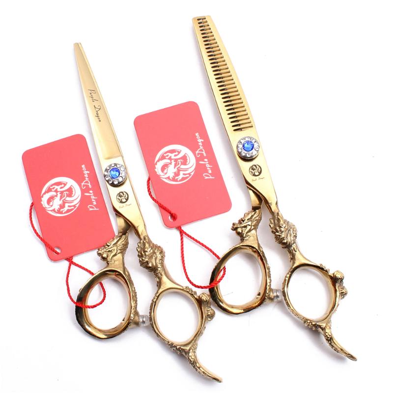 

50Pcs 5.5" 16cm Purple Dragon JP Titanium Regular Scissors Thinning Shears Hairdresing Scissors Professional Hair Z9004