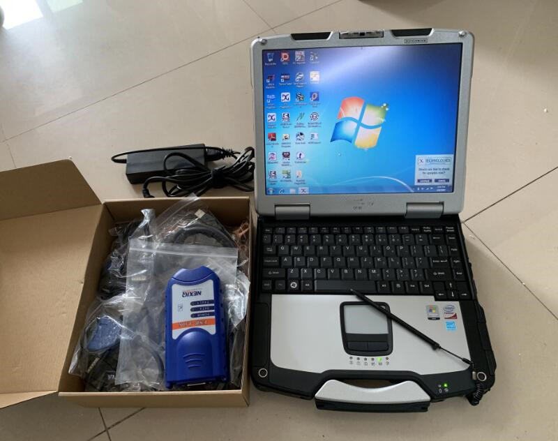 

Auto Heavy Duty Truck Scanner tool Nexiq 125032 USB Link with laptop cf30 touch pc cables full set