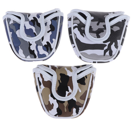 

1 Pcs Golf Putter Headcover PU Leather Dustproof Camouflage Pattern Head Cover For Putter Golf Putter Cover Bag Mallet