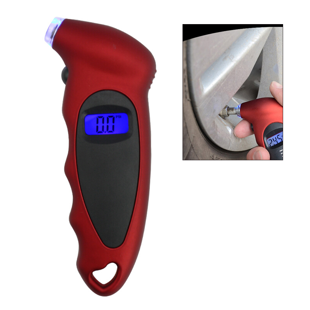 

Digital Auto Car Tire Pressure Gauge Meter 150 PSI For Car Truck Bicycle With Backlight LED Non-Slip Grip Silver / Red / Blue