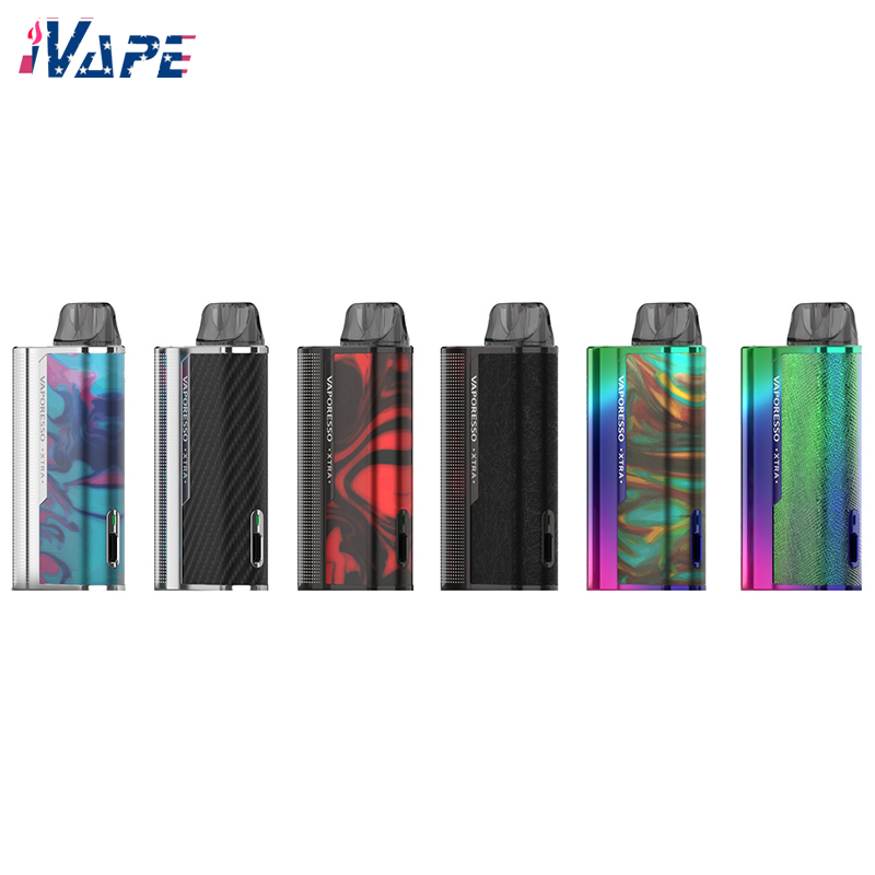 

Vaporesso XTRA Pod System Kit 900mAh 11W/16W with 2ml Pod Cartridge Optimazed with UNIPOD1.2ohm & MESHED UNIPOD 0.8ohm 100% Original, Message for colors