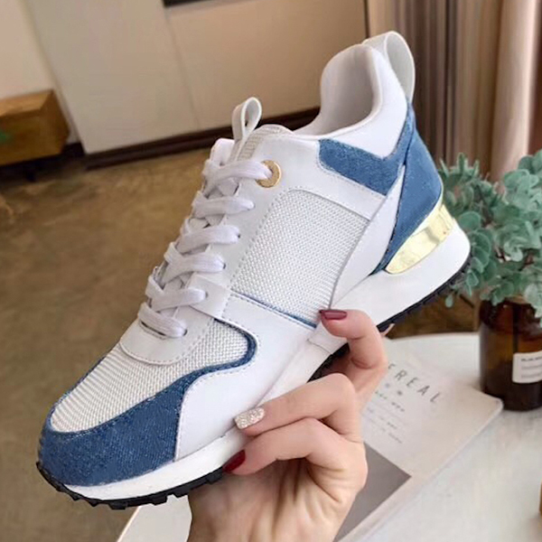 

NEW digital Exclusive Run Away sneaker 1A4WSV calf Leather Men Women Platform Running tennis shoes with box, Pink/red back