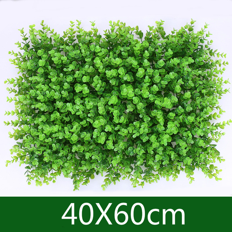 

40X60cm Artificial Eucalyptus Plants Lawn Turf Simulation Grass Mat Home Garden Balcony Decoration Hotel Wedding Wall Decoration, Green