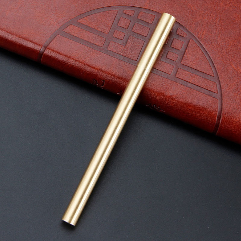 

New Brass Signature Gels Pens Black Ink Business School Office Wedding Christmas Birthday Gift Free Shipping, As picture
