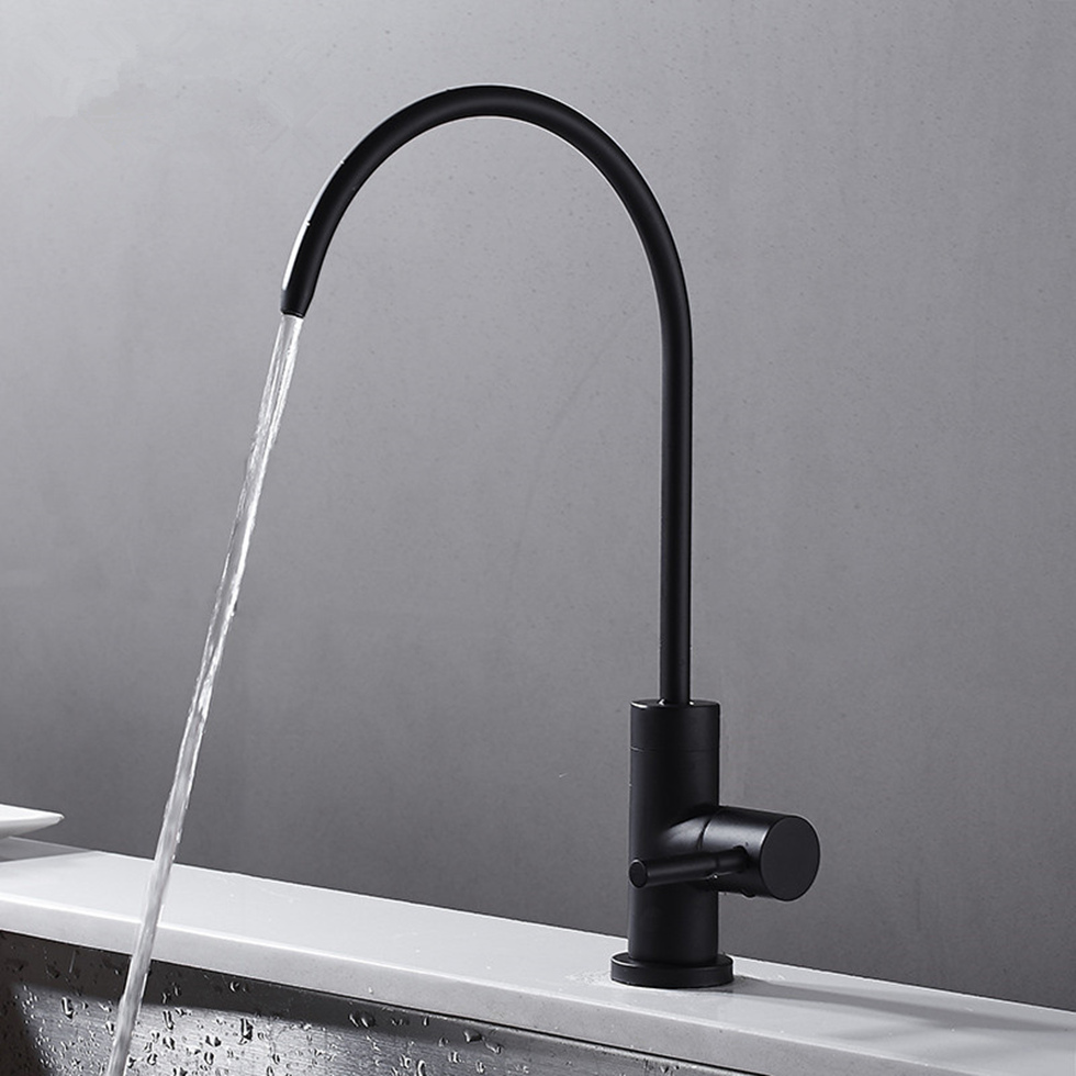

Matte Black stainless steel Drinking Tap RO Lead Free Beverage Faucet Drinking Water Filtration System 1/4-Inch Tube