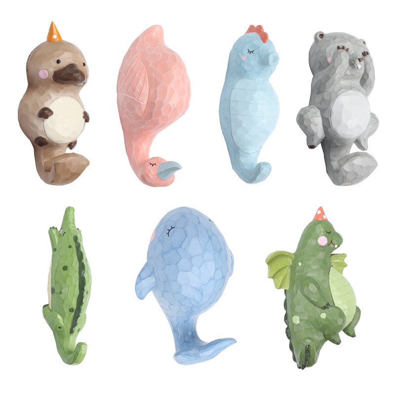 

Resin Home Decor Hooks Animal American Style Household Wall Decor Hooks Multi-purpose Wall Coat Keys Bags Clothes