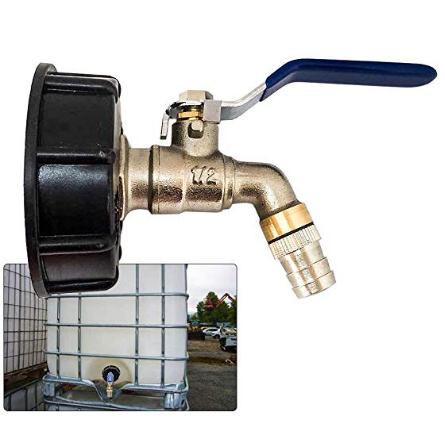 

Edinstry IBC Tote Tank Food Grade Drain Adapter 1/2" Garden Hose Faucet Water Tank Hose Connector, Multi