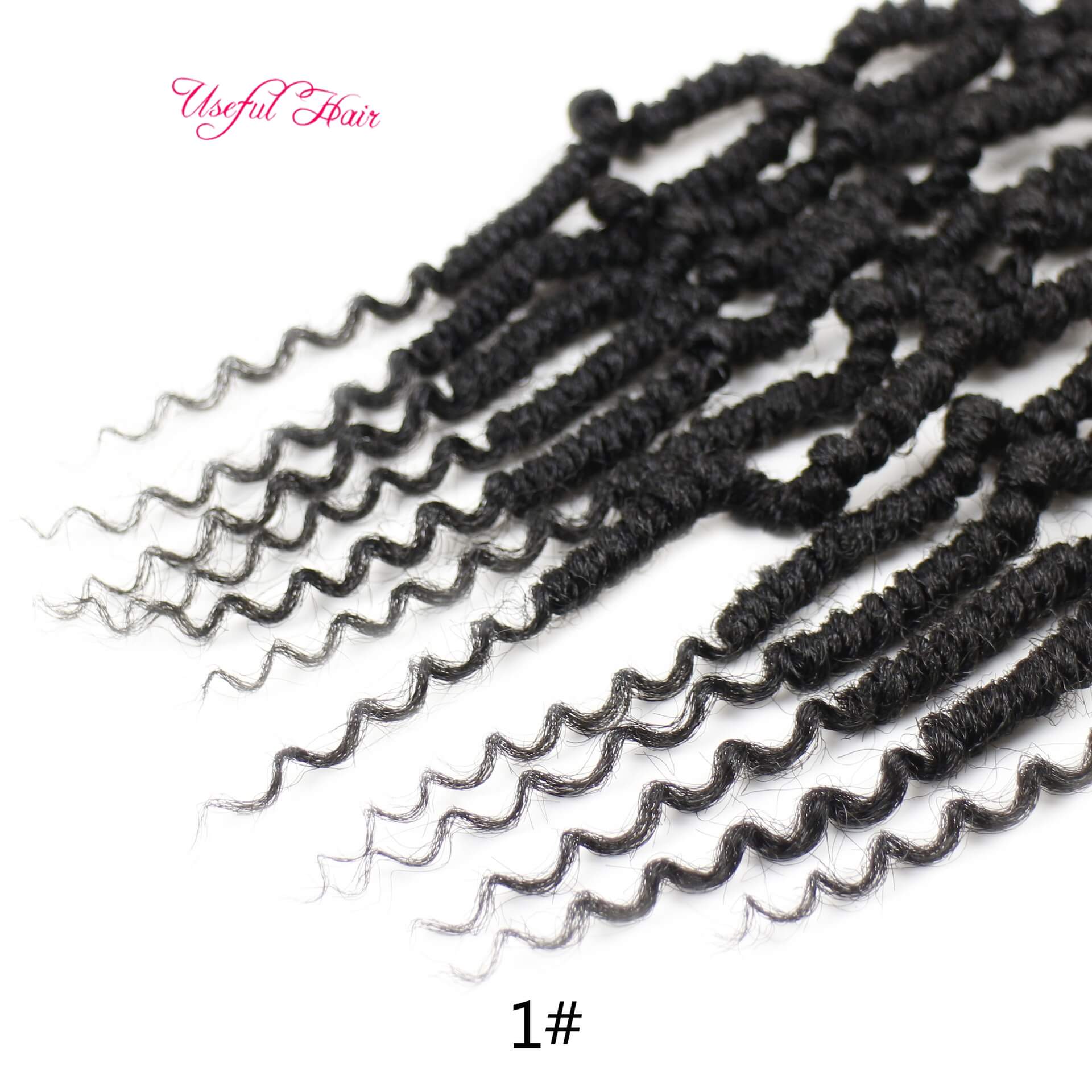 

2019 new style 12inch Ombre Fluffy Passion Twist Hair Braiding 70g/pack Pre Twisted Bomb Spring Twist Curly Crochet Braids Hair Synthetic, 1b+30