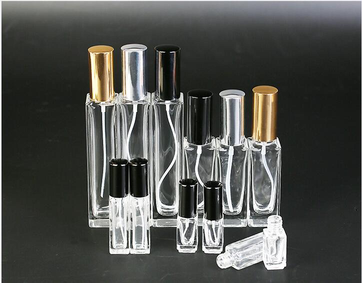 

3ml 10ml 20ml 30ml 50ml Portable Glass Refillable Perfume Bottle With Aluminum Atomizer Empty Parfum Case For Traveler