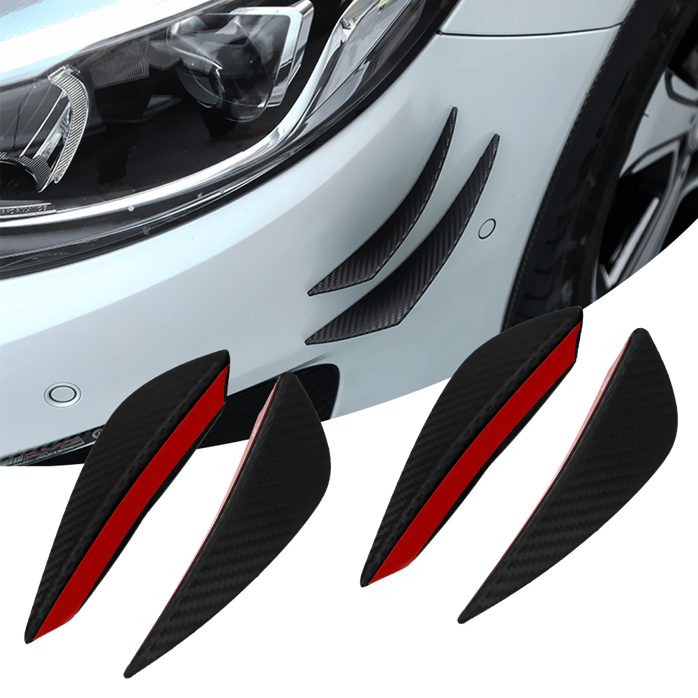 

Bumper Scratch Protection Car Bumper Stickers 4 Pieces/Set Front/Rear Edge Corner Guard Streamline Decoration Strip