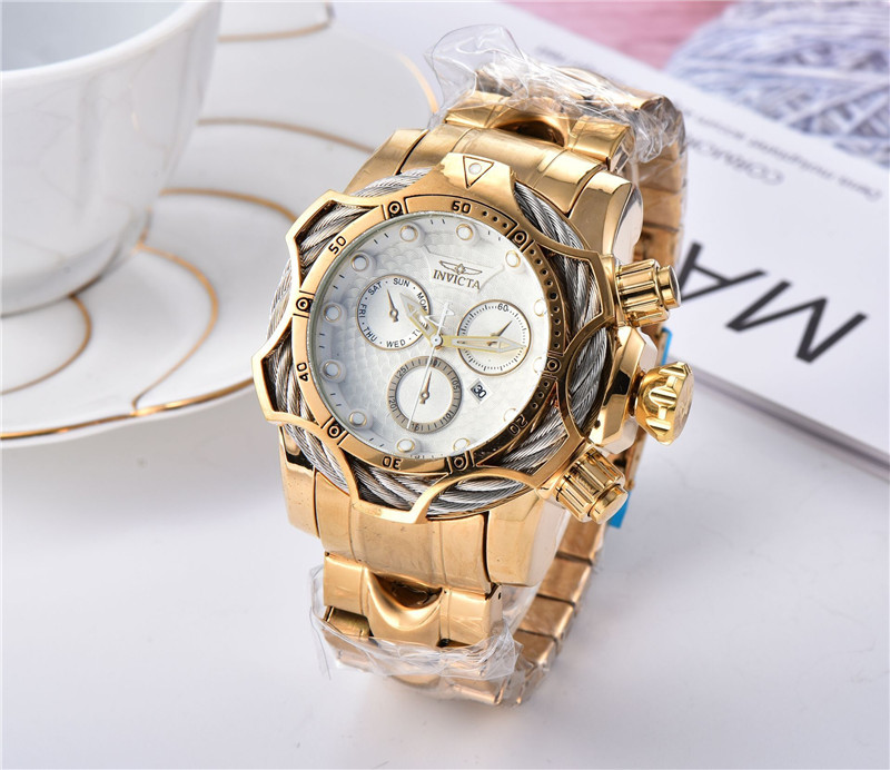 

Men's watch ROYAL OAK sports quartz calendar INVICTA watch steel large dial 52MM luminous display