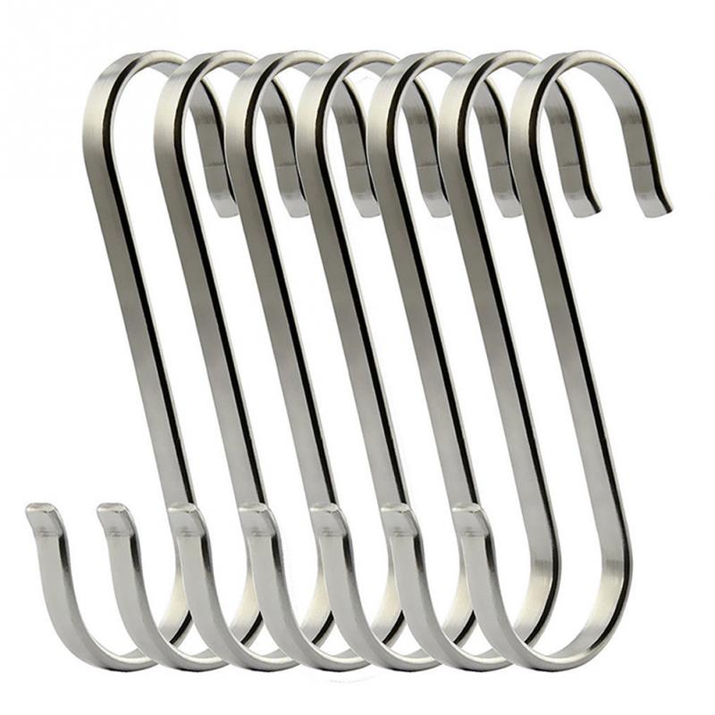 

6pcs S Shaped Hooks Kitchen Hanging Hanger Storage Holders Organizer Household Home Essential