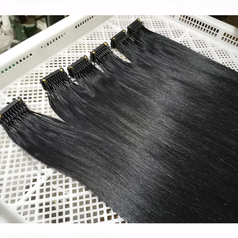 

2020 New 6D-1 Hair Extension Natural Black Pre Bond I Tip Hair Extension 200strands 100g 100% Remy Human Hair Factory Outlet 14-28inch