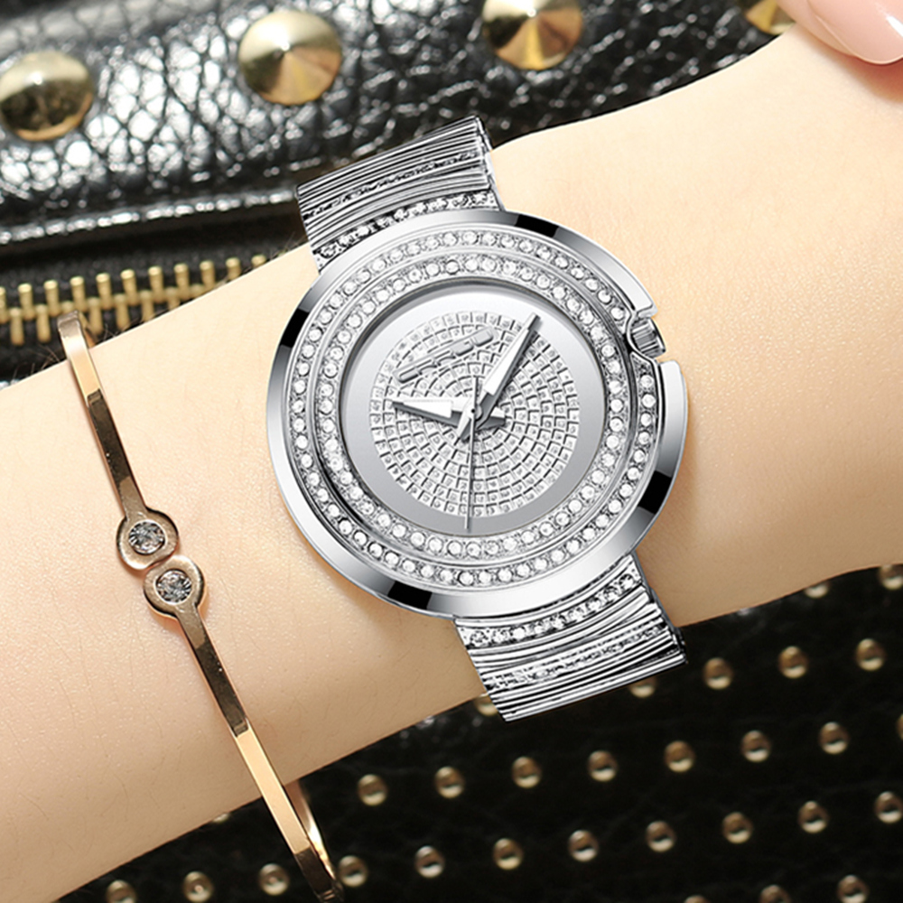 

Watches CRRJU Women Luxury Brand Watch Simple Quartz Lady Waterproof Wristwatch Female Fashion Casual Watches Clock reloj mujer, Black