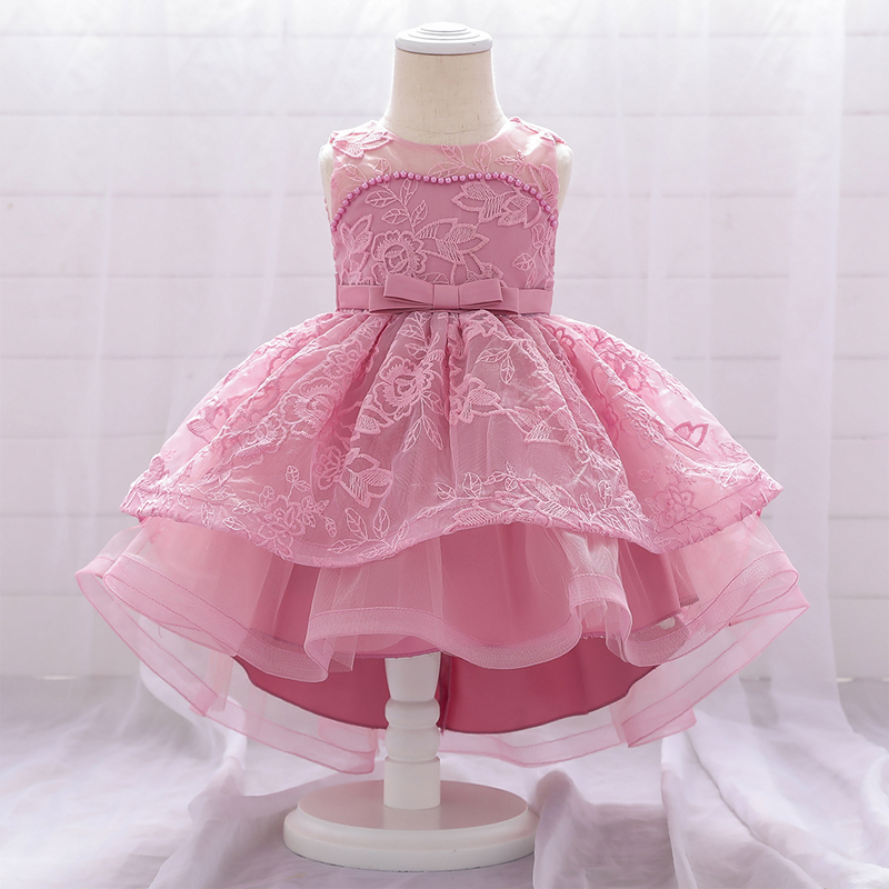 

2020 Summer Newborn First Birthday Dress For Baby Girl Clothes Wedding Dress Princess Dresses Party Child Clothing 3-24 Month, White