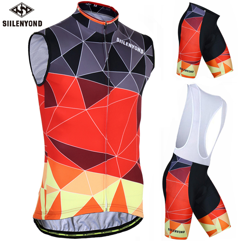 

Cycling Jersey Sets Siilenyond 2021 Pro Men Sleeveless Set Mountain Bicycle Clothing Suit Breathable Racing Bike Wear, Cycling set