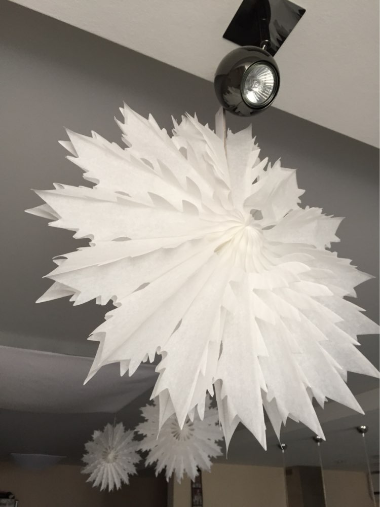 40cm 50cm Tissue Paper Snowflake Fans Party Decorations Large Cut