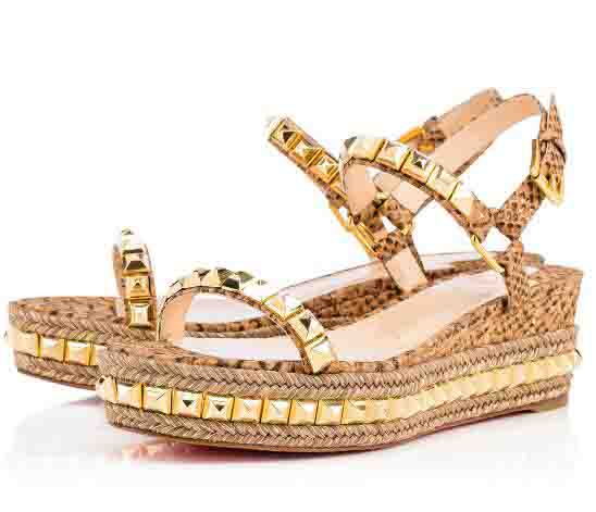 

2020 Women Sandals Flat Red Bottom WOMEN Shoes Wedges Pyraclou/Cataclou Luxury Party Wedding Sandal Cool Woman, Black