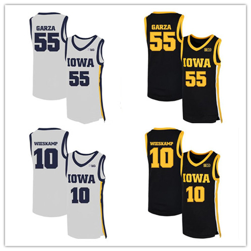 

2020 NCAA Iowa Hawkeyes Jerseys 55 Luka Garza 10 Joe Wieskamp College Basketball Jerseys Custom Luka Garza Jerseys Black White S-3XL, Luka garza black
