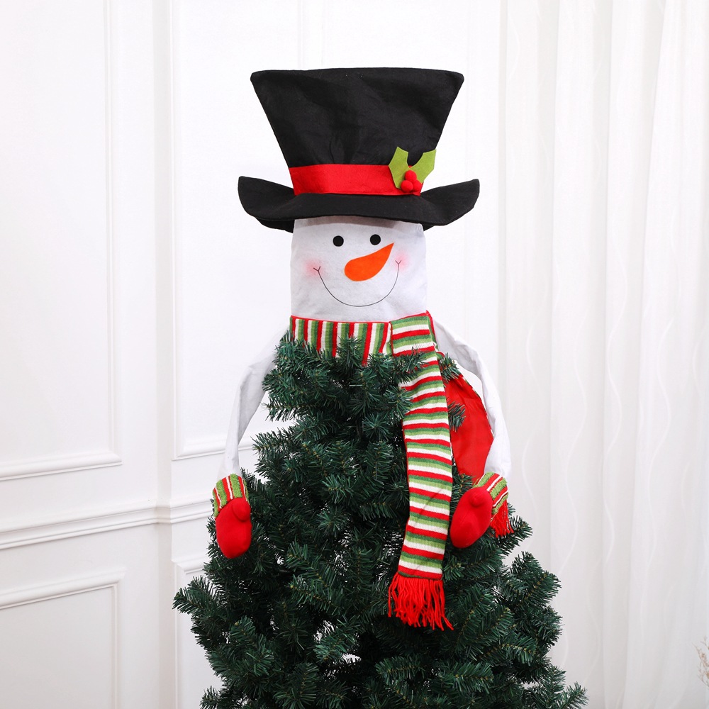 

Cross-border hot sale Christmas tree top star snowman eucalyptus ornament Christmas day decoration xmas decoration