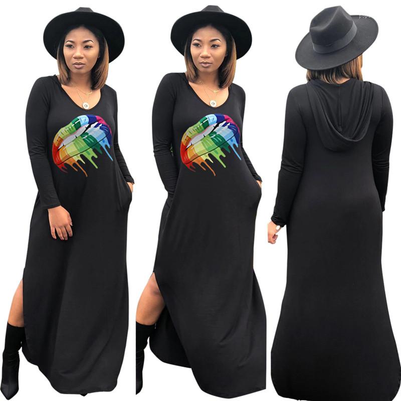 plus size hooded maxi dress