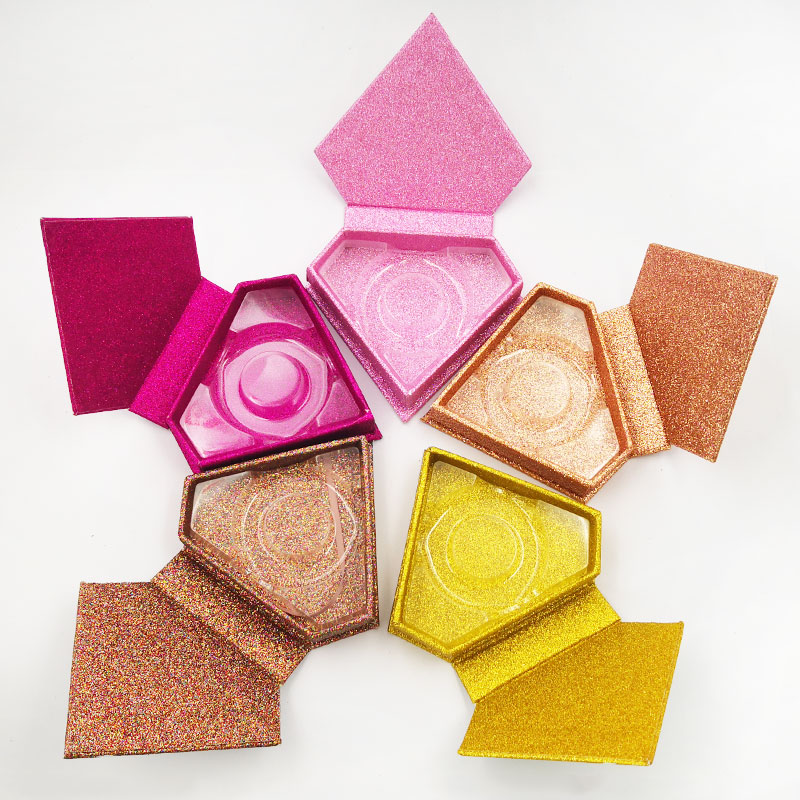 

3D Mink Lashes Boxes Eyelashes Packaging Box Faux Cils Strip Diamond Magnetic Case Eyelash Care Box