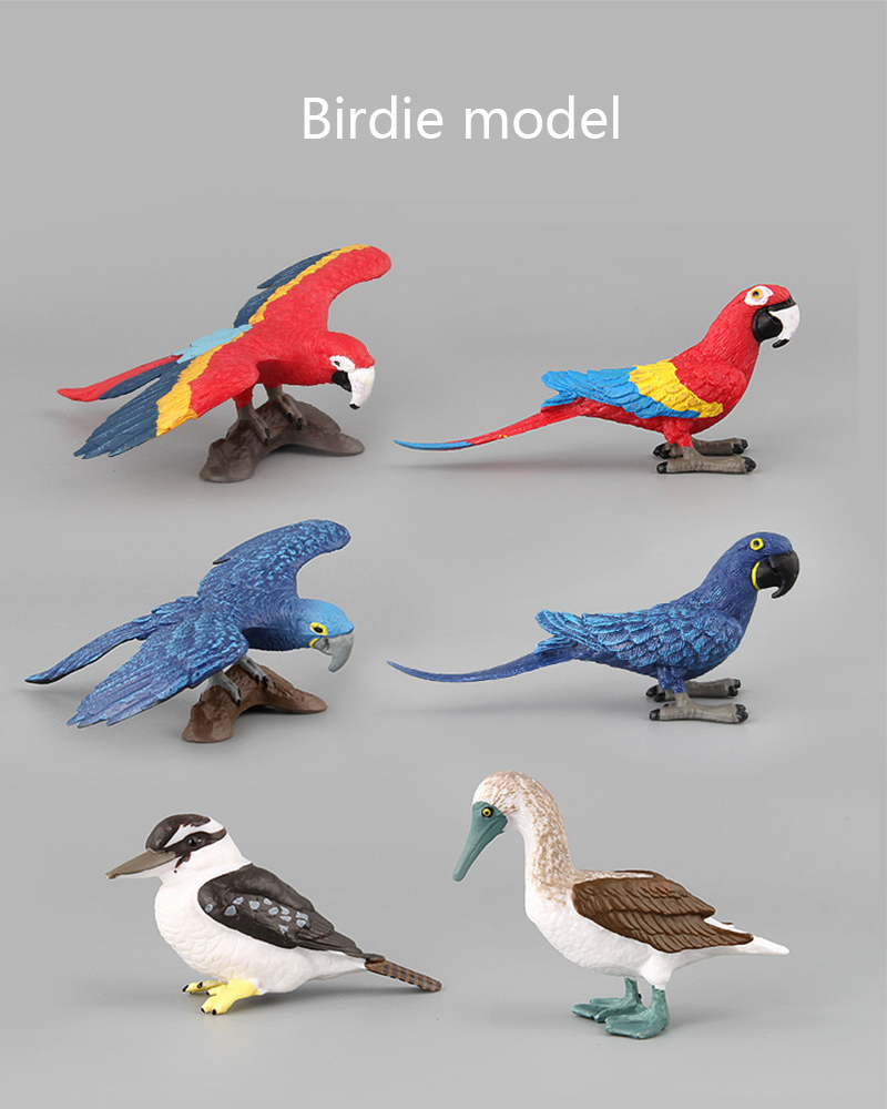 Modelo Animal, 7 Piezas De Simulación De Pájaros 