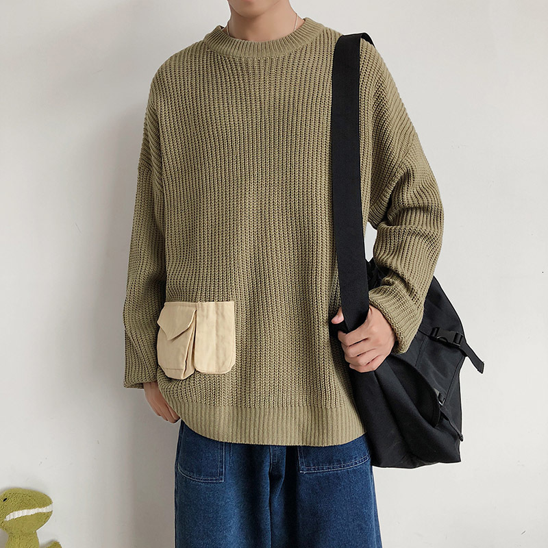 

2019 Autumn And Winter Korean Version Of The Lazy Loose European And American Casual Long-sleeved Thick Sweater, Black