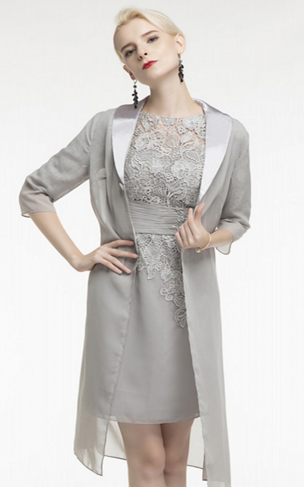 formal silver jacket