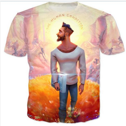 

Bellion Summer Men Fashion ZC091 3D / New Jon Funny Casual Short-Sleeve T-Shirt T-shirt Tops Women Aqwip, White;black