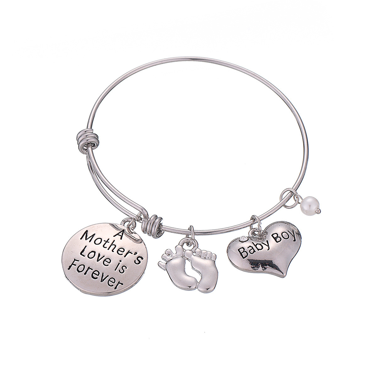 

Expert Can Adjust Flexible Lettering Letter Stainless Steel Bracelet Motherly Love Eternal Bracelet