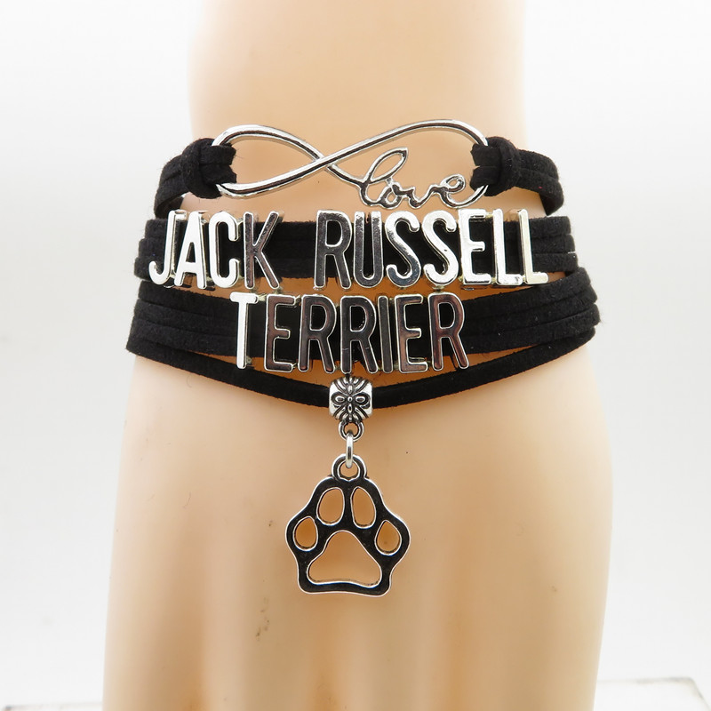 

Infinity Jack Russell Terrier Bracelet Dog Gift Pet Paw Charm Jack Russell Mom Bracelets & Bangles For Women And Man