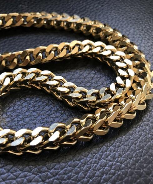 

Men's 8mm Franco Chain 14k Gold Over Stainless Steel 24" Long