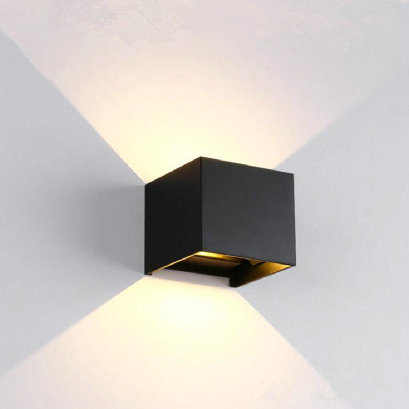 

Waterproof IP65 12W indoor outdoor Led Wall Lamp modern Aluminum Adjustable Surface Mounted Cube Led Garden Porch Light