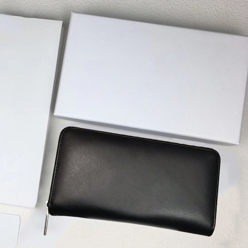 

Code 311 Genuine Leather Women Men Wallets Long Woman Man Clutch Wallet Man Purses with Zipper Pocket Handbag Card Holder High Quality, Black