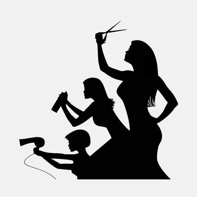 

Funny Hairdressers Beauty Salon Hair Stylist Vinyl Car StickerCA-593, Silver