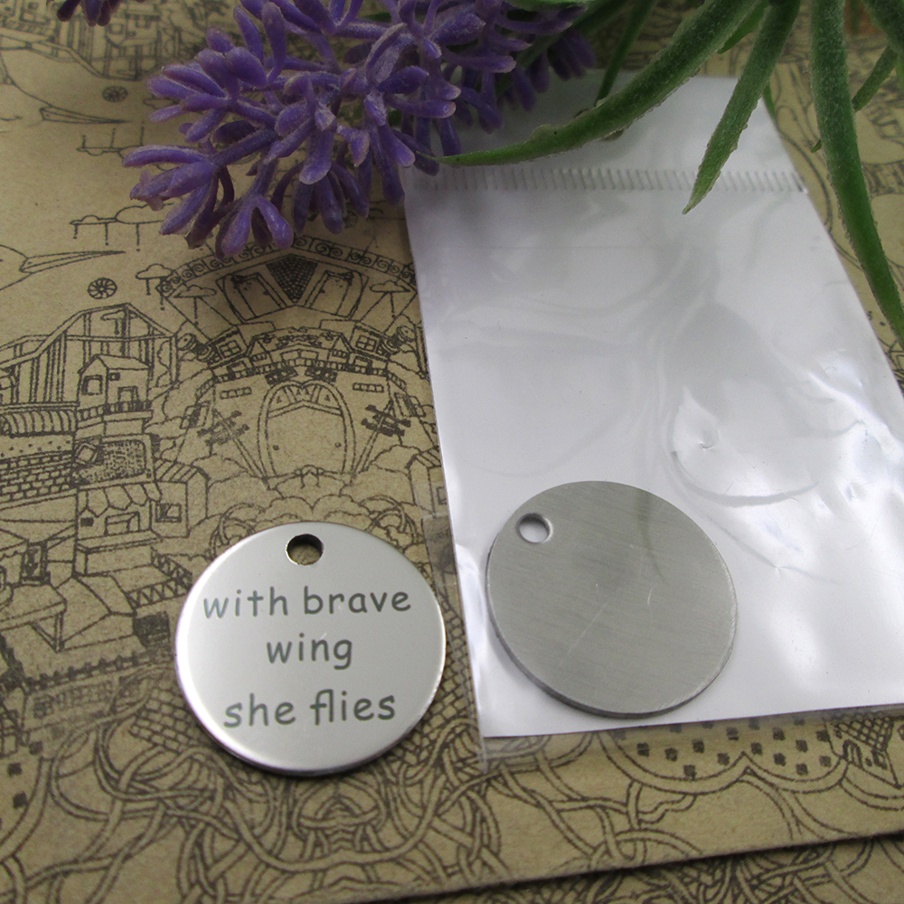 

40pcs--"With brave wing she flies"stainless steel charms more style for choosing DIY Charms pendants for necklace
