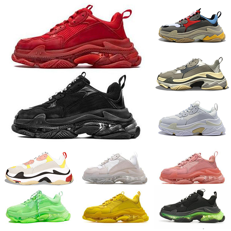 

Triple-s Men Casual Shoes 17 FW Triple S Sneakers Fashion Women Triple Red Black New Dad Trainer Sport Shoes Size 36-45, A11 black pink 36-40