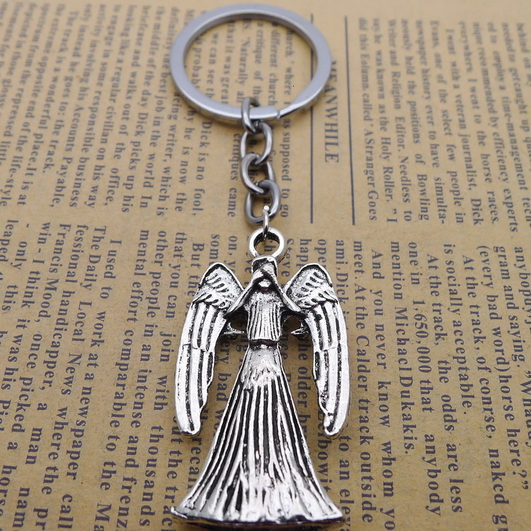 

Alloy Tuba Angel Wizard Key Pendant Buckle Ancient Silver Ornaments Parts