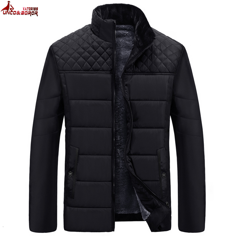 

UNCO&BOROR Brand Men's Jackets and Coats Patchwork plaid Designer fleece Jackets Men Outerwear Winter Fashion Male Clothing SH190916, 609 black