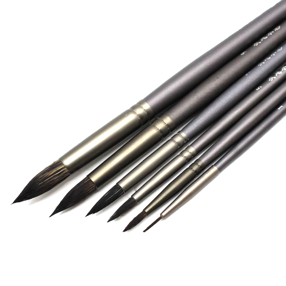 12PC Conjunto de cepillo de pintura de agua artistas Colores Tamaños finas artesanías Cepillos Kit Nuevo